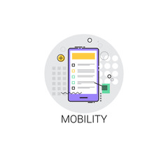 Poster - Mobility Icon Modern Smart Gadget Vector Illustration