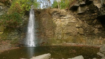 Wall Mural - Video loop features Hayden Run Falls, a waterfall in Columbus, Ohio.