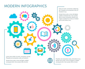 Canvas Print - Modern vector infographic design template
