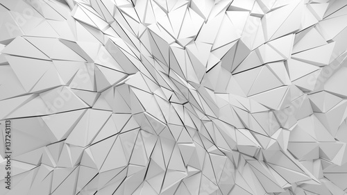 white-polygonal-triangle-geometric-texture-3d-rendering-background