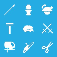 Poster - Set of 9 sharp filled icons