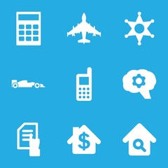 Poster - Set of 9 concept filled icons