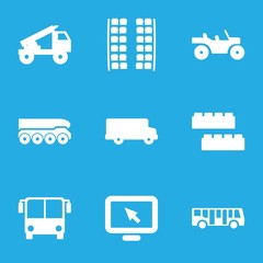 Sticker - Set of 9 bus filled icons