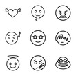 © HN Works - Set of 9 Emotions outline icons