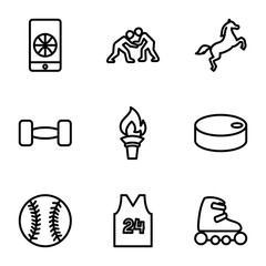 Poster - Set of 9 Sport outline icons