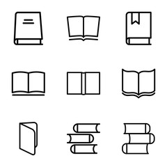 Poster - Set of 9 dictionary outline icons