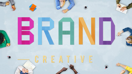 Wall Mural - Brand Creative Branding Advertising Commercial Marketing Concept