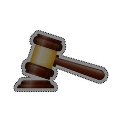 Canvas Print - Justice gavel isolated icon vector illustration graphic design