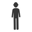 © Gstudio - silhouette executive man icon flat vector illustration