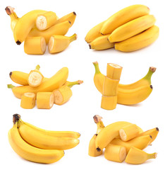 Sticker - Bananas on a white background