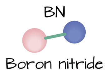 Canvas Print - molecule BN Boron nitride