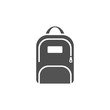 Dark backpack icon on a white background