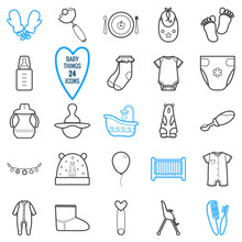 Vector Baby Icons Set.