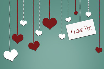 Wall Mural - heart motive.