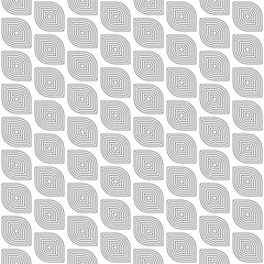 Poster - Abstract geometric black and white minimalistic background with stylized leaves