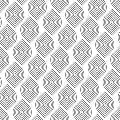 Poster - Abstract geometric black and white minimalistic background with stylized leaves