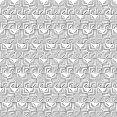 Poster - Abstract geometric black and white minimalistic background with stylized waves