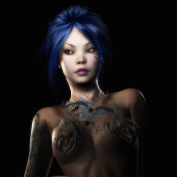 Digital 3D Illustration, 3D Rendering of a Fantasy Woman
