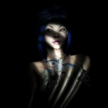 Digital 3D Illustration, 3D Rendering of a Fantasy Woman