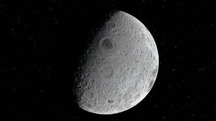 Wall Mural - 3d illustration of the moon. elements of this image furnished by nasa