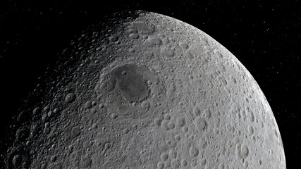 Wall Mural - 3d illustration of the moon. elements of this image furnished by nasa
