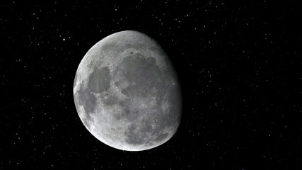 Wall Mural - 3d illustration of the moon. elements of this image furnished by nasa