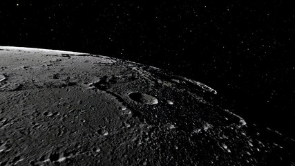 Wall Mural - 3d illustration of the moon. elements of this image furnished by nasa