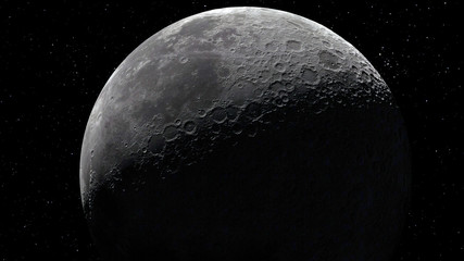 Wall Mural - 3d illustration of the moon. elements of this image furnished by nasa
