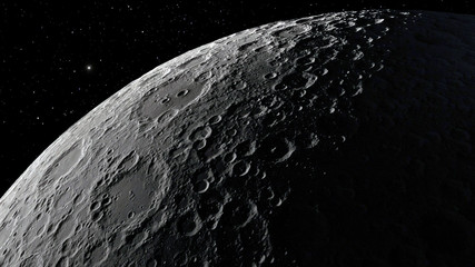 Wall Mural - 3d illustration of the moon. elements of this image furnished by nasa