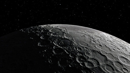 Wall Mural - 3d illustration of the moon. elements of this image furnished by nasa