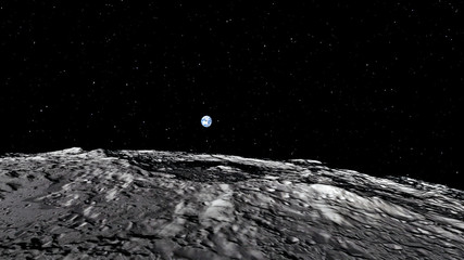 Wall Mural - 3d illustration of the moon. elements of this image furnished by nasa