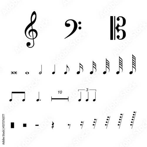 Musical notation symbols - Buy this stock vector and explore similar ...