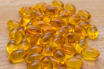 Fish oil tablets packed with omega 3