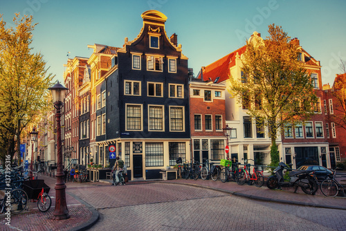 Zdjęcie XXL Piękna spokojna scena miasto Amsterdam.