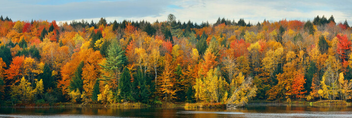 lake autumn foliage