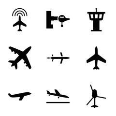 Sticker - Set of 9 jet filled icons