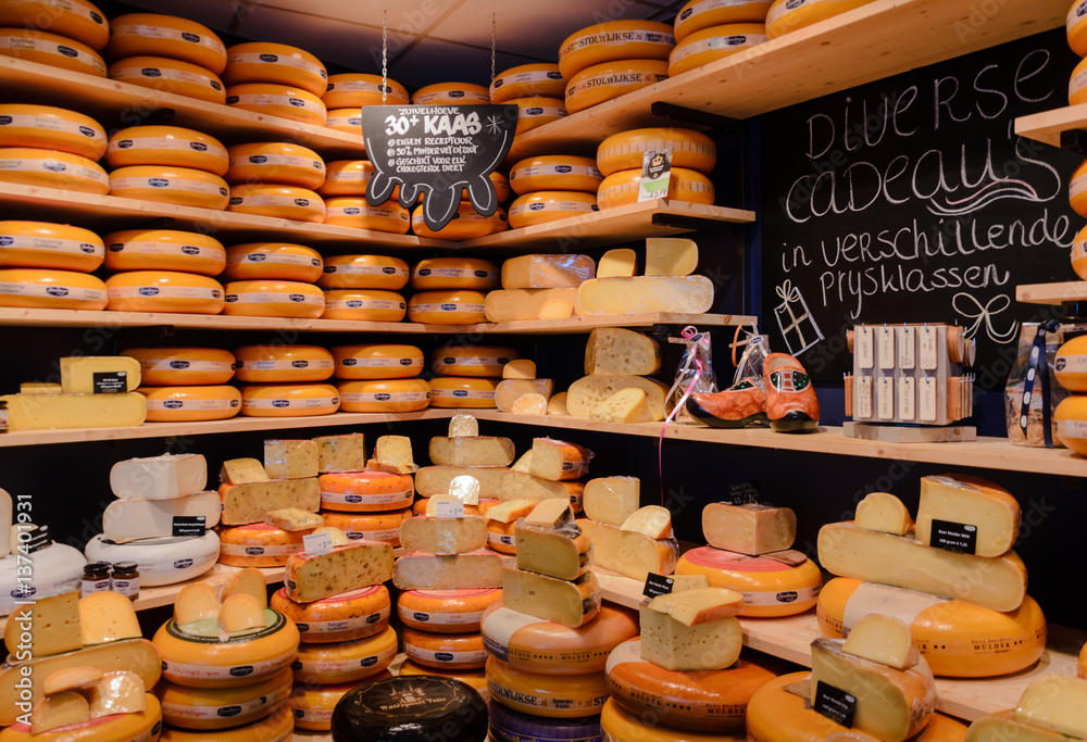 Cheese Shop Leeuwarden Netherlands - obrazy, fototapety, plakaty 