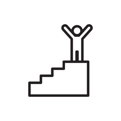 Poster - man on stairs icon.