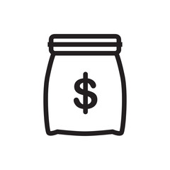 Poster - money sack icon.