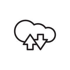 Poster - cloud download upload icon illustration
