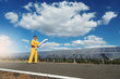© weerajata - Engineer checking the solar panel