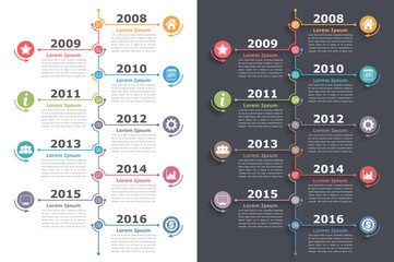 Wall Mural - Vertical Timeline
