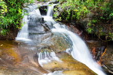 Part Of Soi Sawan Waterfall. National Park In Pha Taem Ubon Ratchathani Thailand.