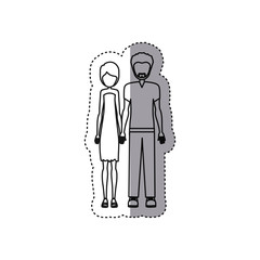 Wall Mural - people couple together icon image, vector illustration