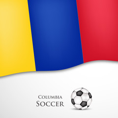 Illustration of Columbia flag participating in soccer tournament