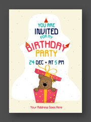 Sticker - Birthday Invitation or Greeting Card.