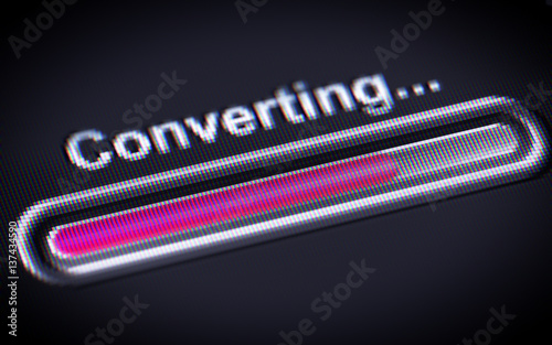 Fotomural Process of Converting on a screen.
