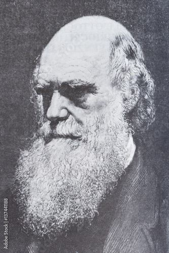 Fotomural Portrait of the scientist philosopher Charles Darwin