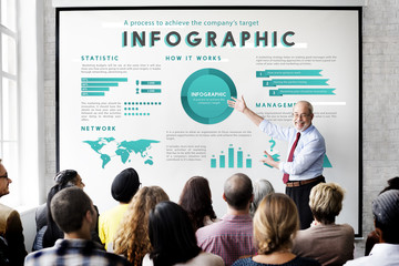 Wall Mural - Infographic Global Business Marketing Plan Concept