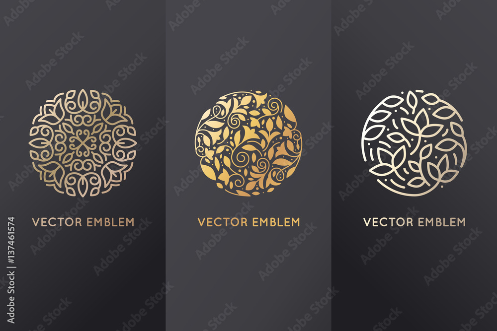 Vector set of logo design templates - obrazy, fototapety, plakaty 